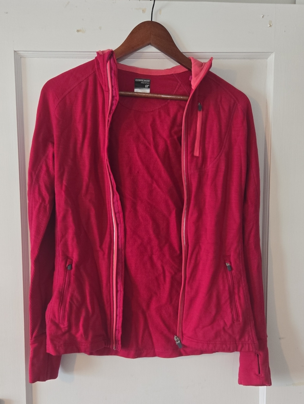 Icebreaker Women's Pink Full-Zip Hoodie Jacket
